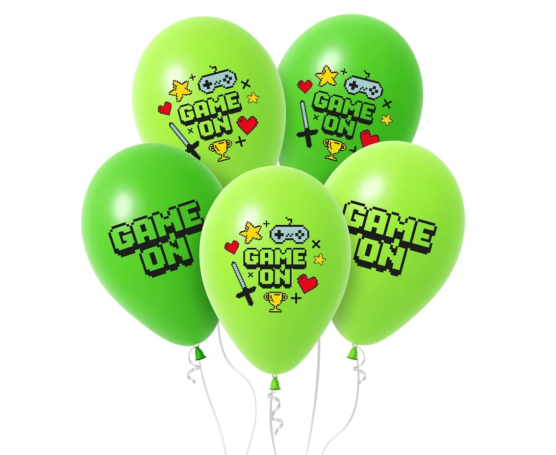 Balloons Game On, 12"/ 5 pcs.